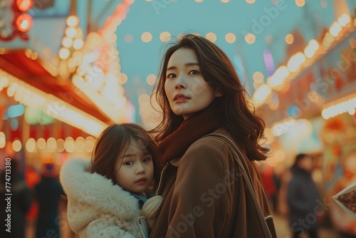Charming Mother-Daughter Duo Exploring Fair Together