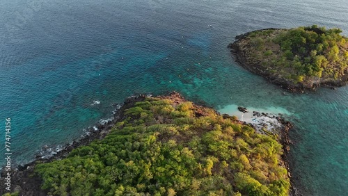 Exploring the Cousteau Reserve: Aerial Views of Marine Splendor in Guadeloupe, Captured in 60fps photo