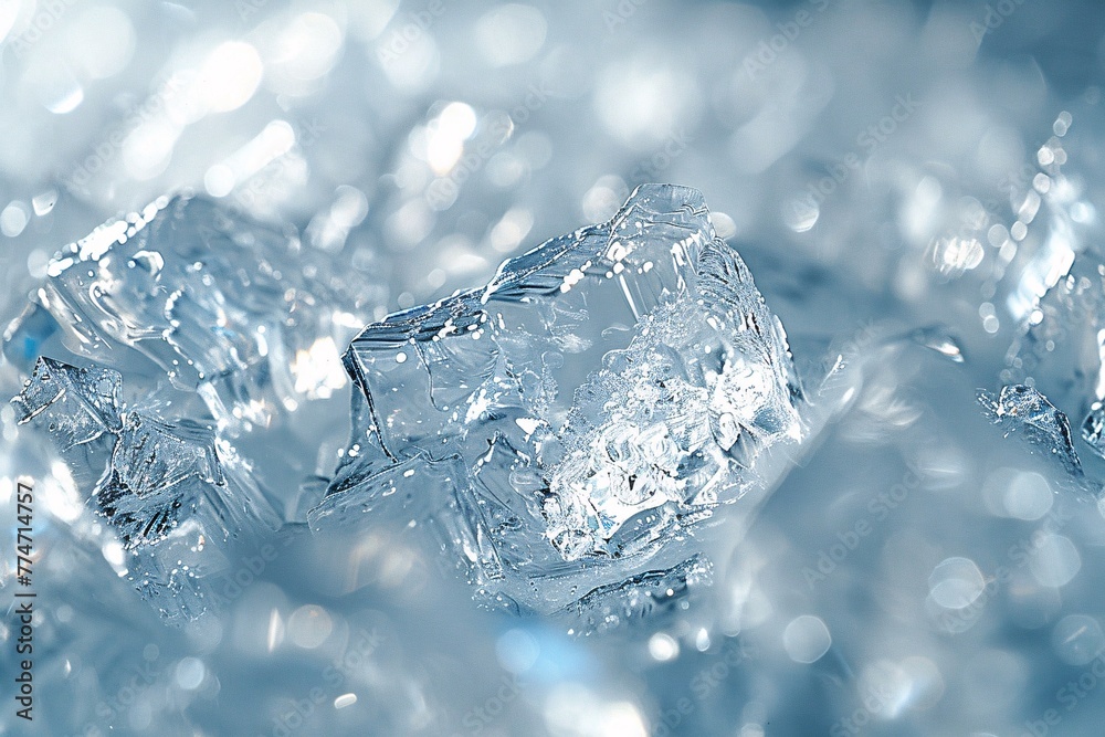 Obraz premium Icy Reflections of the Modern World A Crystal Clear View of the Month's Highlights Generative AI