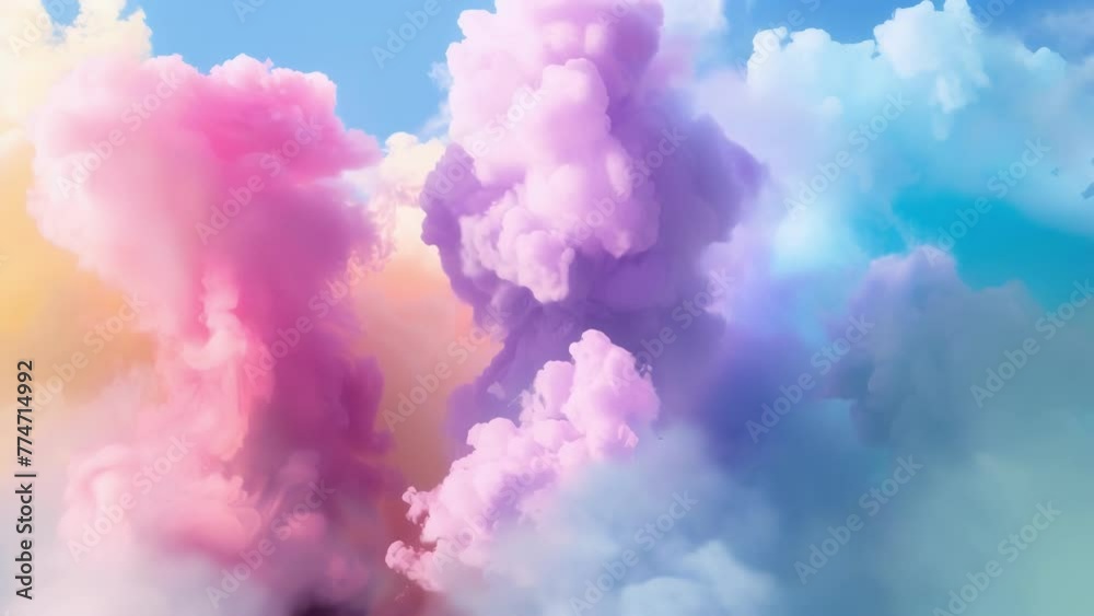 Bold bursts of pastel smoke burst forth making a dramatic statement and the viewers attention. Bold bursts of pastel smoke burst forth making a dramatic statement and the viewers attention.