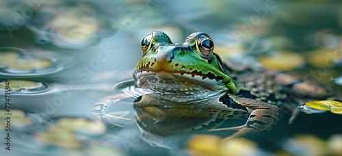 Green Frog with Big Eyes Generative AI © Bipul Kumar