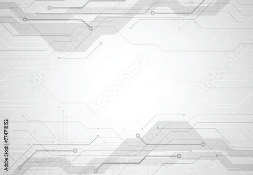 Abstract background with technology circuit board texture. Electronic motherboard illustration. Communication and engineering concept. Vector illustration