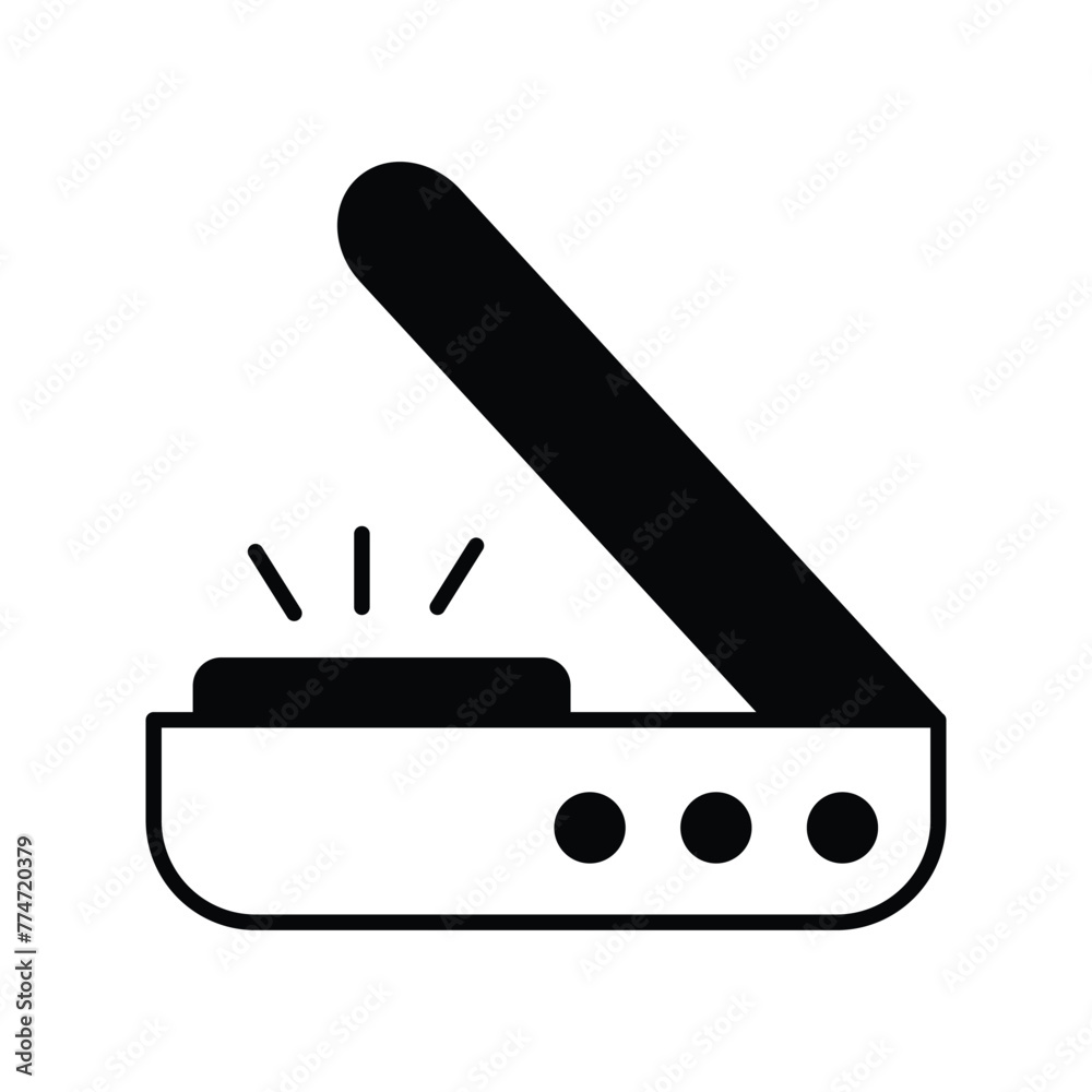 scanner icon with white background vector stock illustration scanner icon with white background vector stock illustration