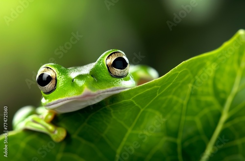 Cuteness in Detail: Macro Photo of a Frog