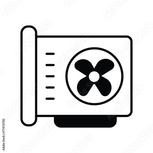 projector icon with white background vector stock illustration