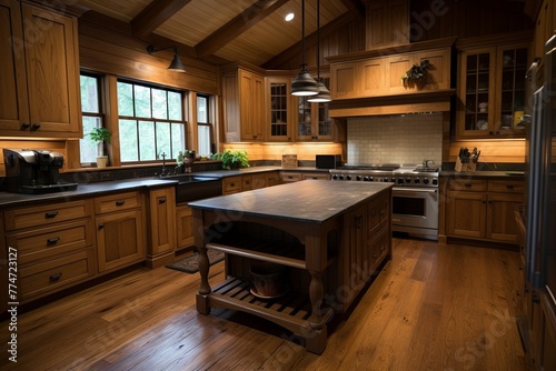 Oak Cabinets and Solid Construction: Rustic Southern Plantation Kitchen Designs