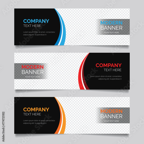 Modern Banner Template Design, Minimalist banner design