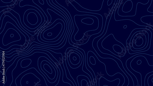 Luxury blue abstract line art, topographic background and texture,3d topography relief. Vector topographic illustration.