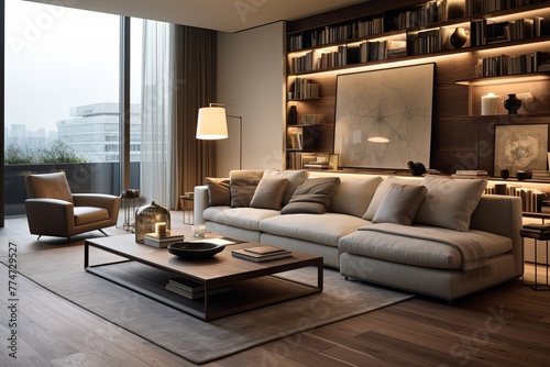Contemporary Sofa Bliss: Sleek Urban Apartment Living Room Decors with Comfortable Seating © Michael