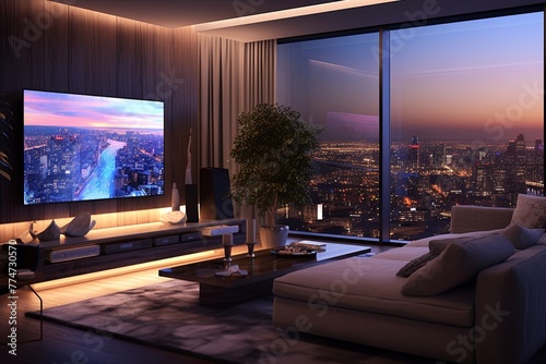 Tech-Savvy Smart Home Decors: Sleek Urban Apartment Living Room