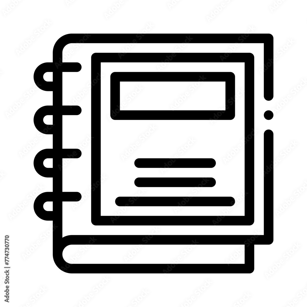 notebook line icon