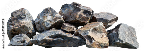 Assorted Natural Rocks Isolated