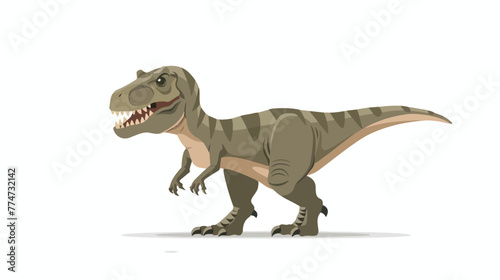 Cartoon tyrannosaurus isolated on white background © Roses