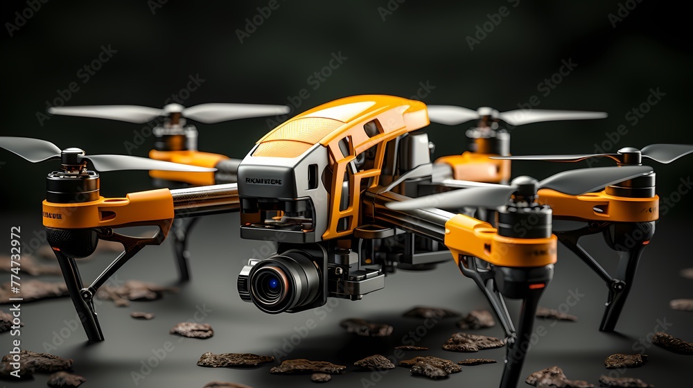 A high-resolution drone camera mockup showcasing breathtaking aerial footage on a neutral background A high-resolution drone camera mockup showcasing breathtaking aerial footage on a neutral background
