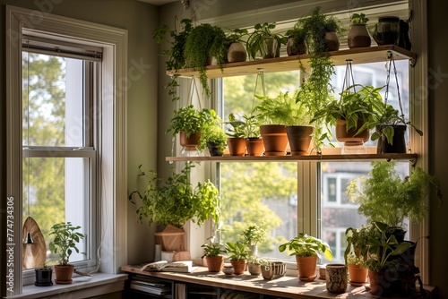 Space-Saving Small Apartment Ideas: Hanging Planters and Vertical Greenery © Michael