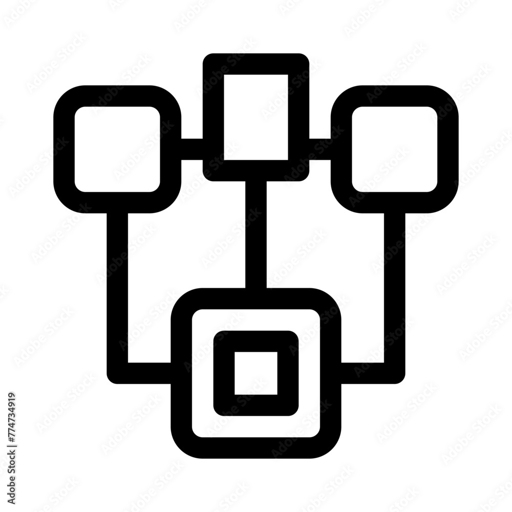 hierarchical structure line icon hierarchical structure line icon