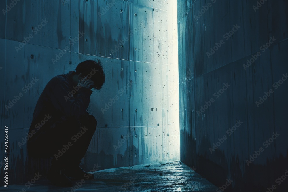 Man in depression Man in depression