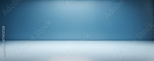 Empty blue studio room background