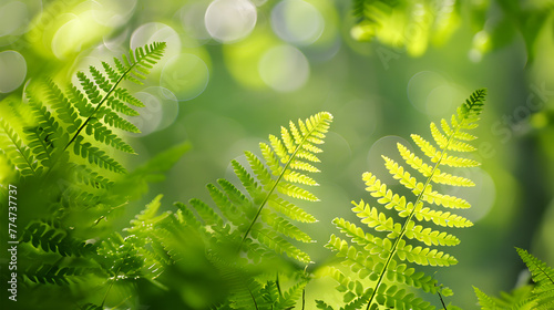 fern leaves in the forest