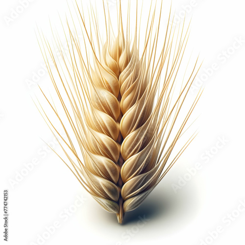 close up of a barley isolated on white background