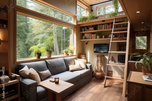Modern Tiny House Living Room Design Ideas: Space-Efficient Tips and Trends © Michael