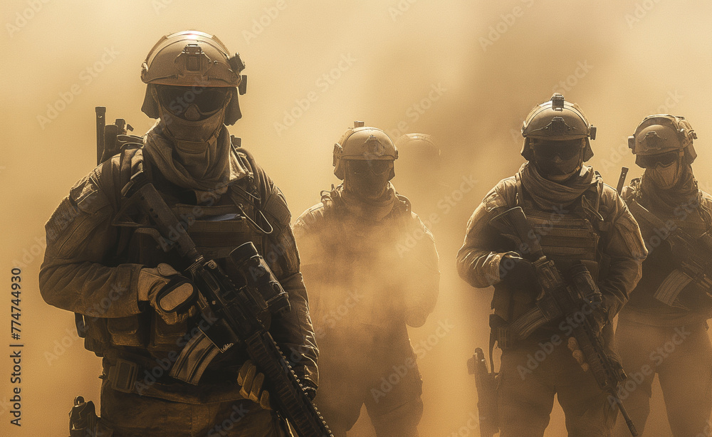 Modern Soldiers Amidst Dust and Smog Modern Soldiers Amidst Dust and Smog