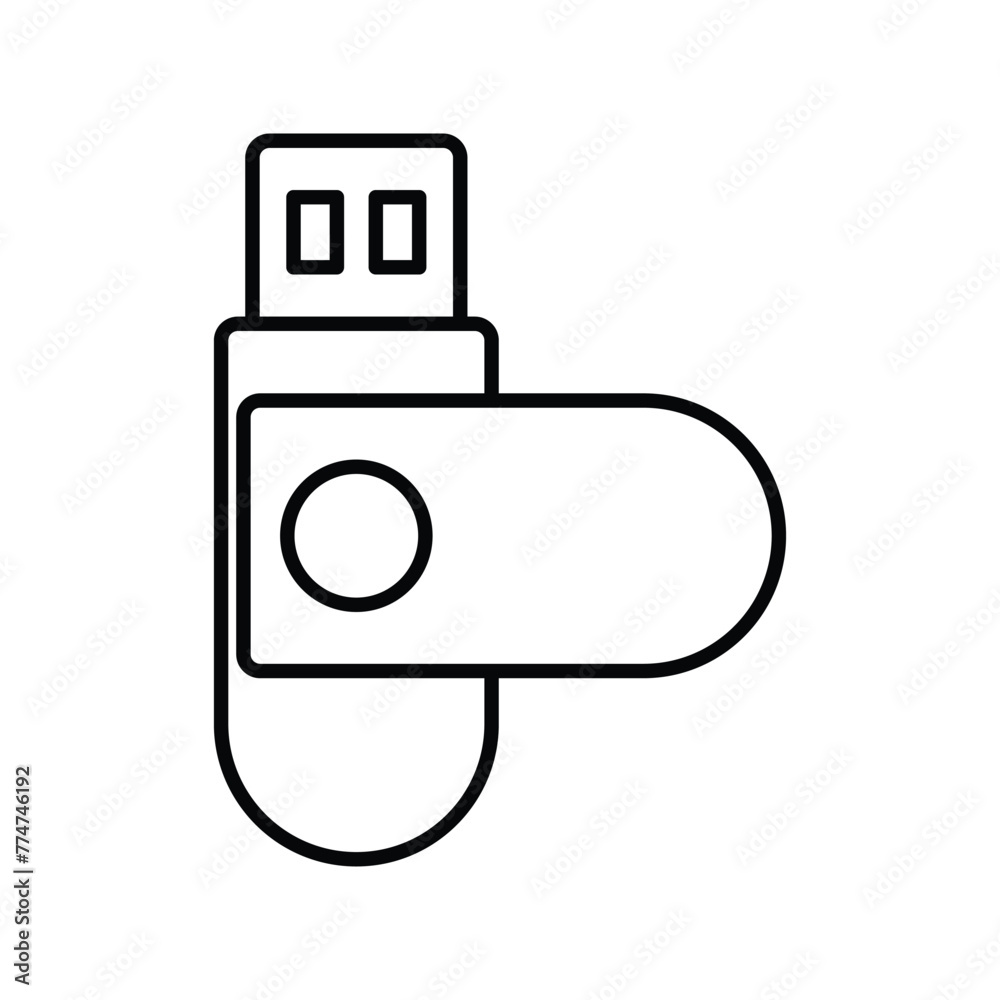 usb driver icon with white background vector stock illustration usb driver icon with white background vector stock illustration