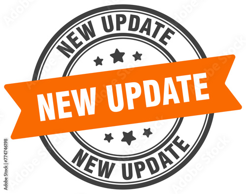 new update stamp. new update label on transparent background. round sign