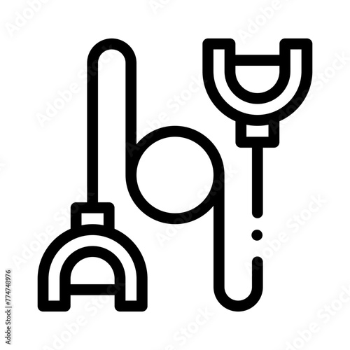 calisthenic band line icon
