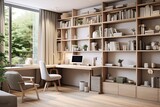 Smart Storage Solutions: Trendy Creative and Organized Study Room with Fashionable Decor