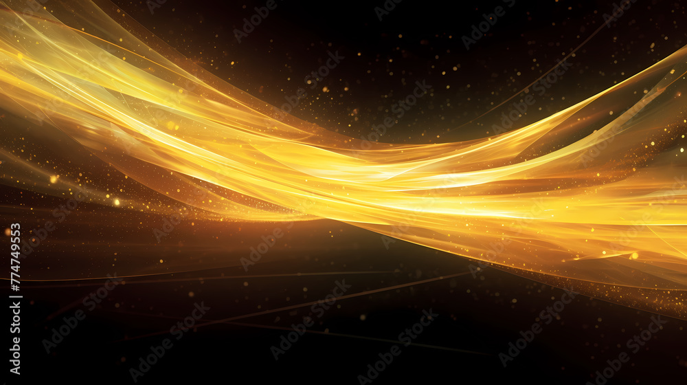 Technological golden abstract light lines Technological golden abstract light lines
