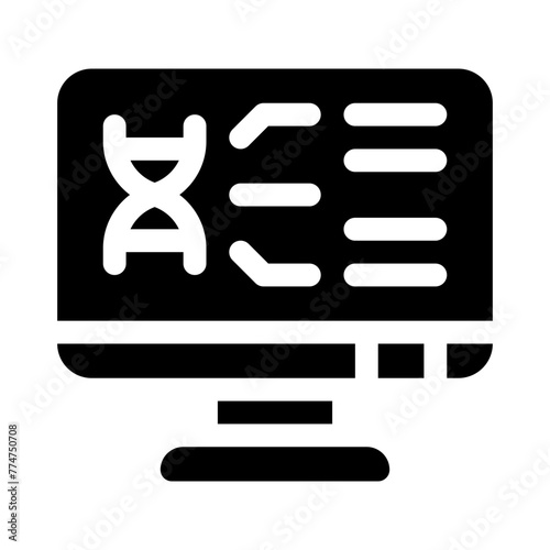 genetic engineering glyph icon