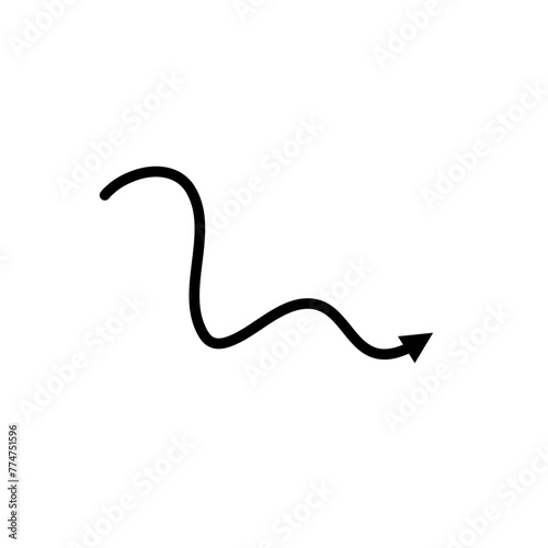 Hand Drawn Black arrow Decorative Element