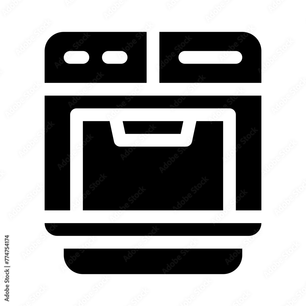 dishwasher glyph icon
