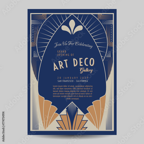 Art Deco Vintage Flyer Illustration