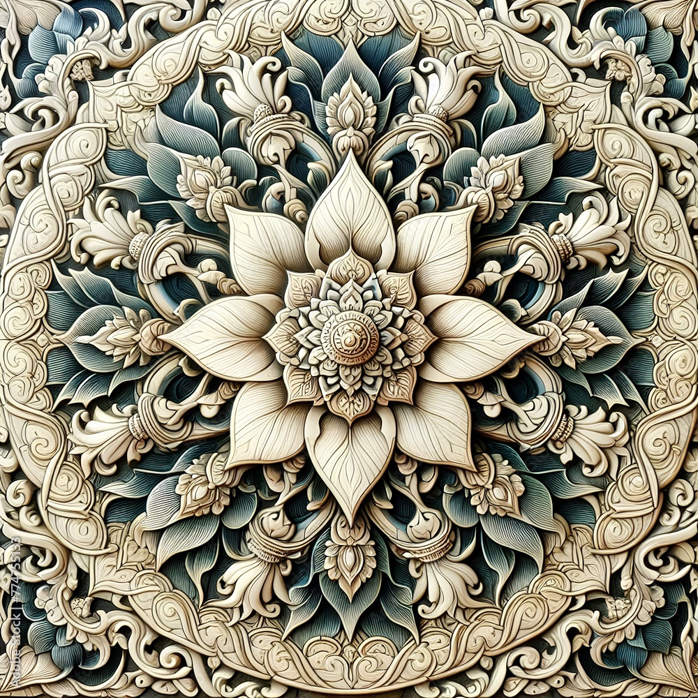 Patterns on the tiles include both Thai and Italian designs.