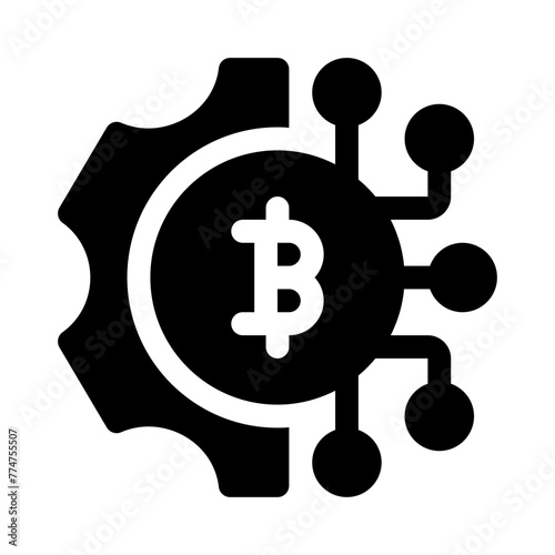 cryptography glyph icon