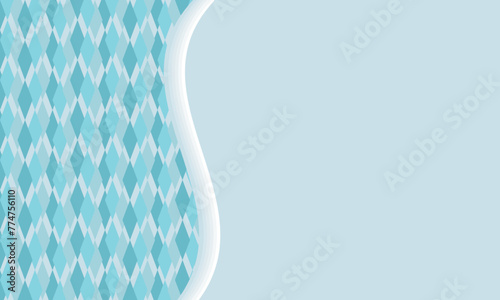Abstract geometric blue rhombus tiles background with copy space. Modern design for background, presentation, banner, backdrop, web, card and etc