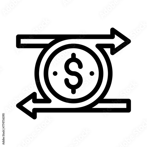 circular economy line icon