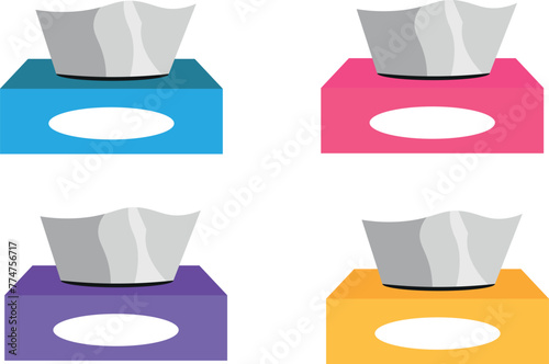 Tissue box vector flat design