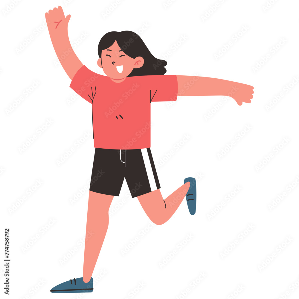Happy People Character Illustration Happy People Character Illustration