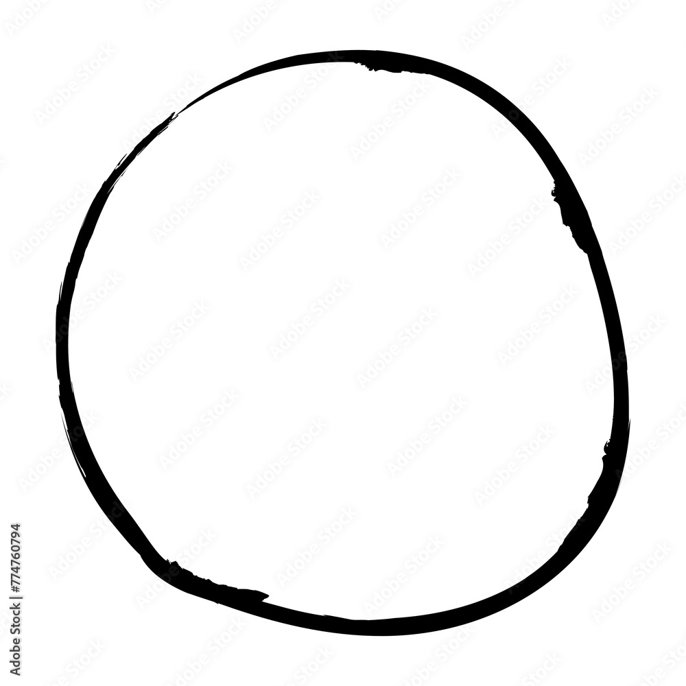 Imperfect round black line frame Imperfect round black line frame