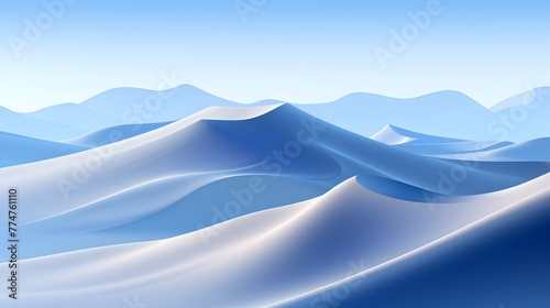 Abstract Design Background, mountainous terrain, in the style of serene maritime themes, rounded forms, calm waters, blue skies. For Design, Background, Cover, Poster, Banner, PPT, KV design, Wallpape