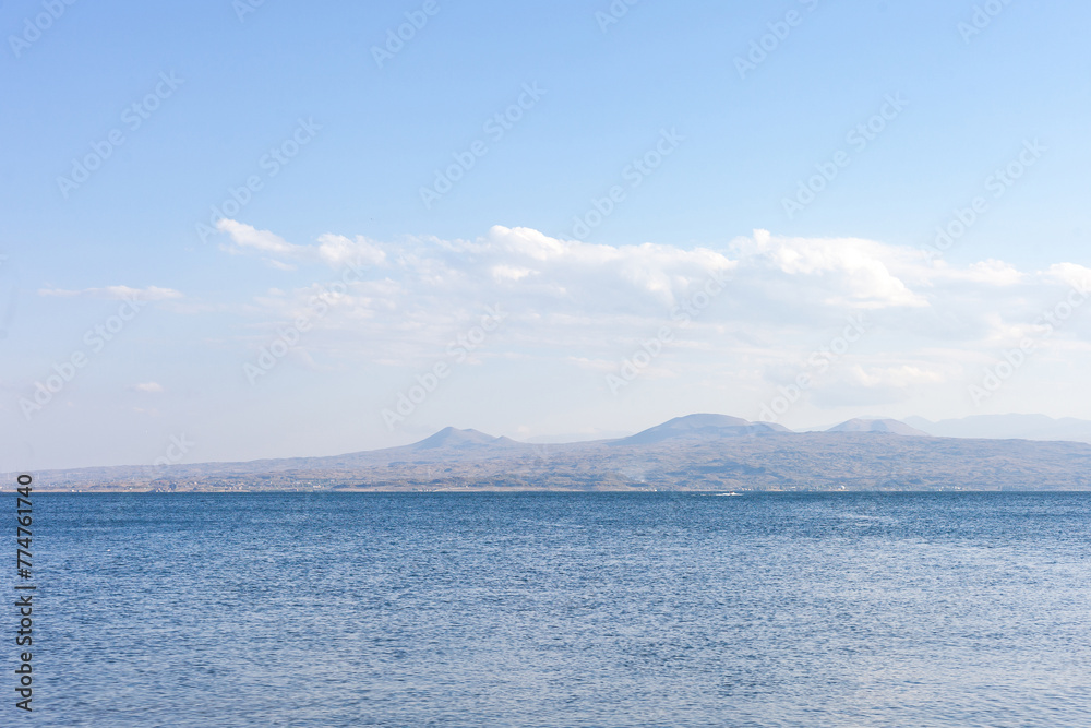 Blue water of Lake Sevan in Armenia