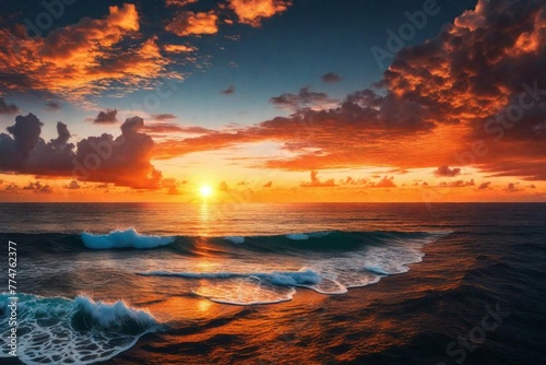 sunset on the beach © sweba