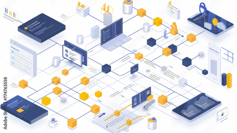 Information Technology, a stylized depiction of database management, cloud computing, and network infrastructure, highlighting the interconnected nature of modern IT systems. Information Technology, a stylized depiction of database management, cloud computing, and network infrastructure, highlighting the interconnected nature of modern IT systems.