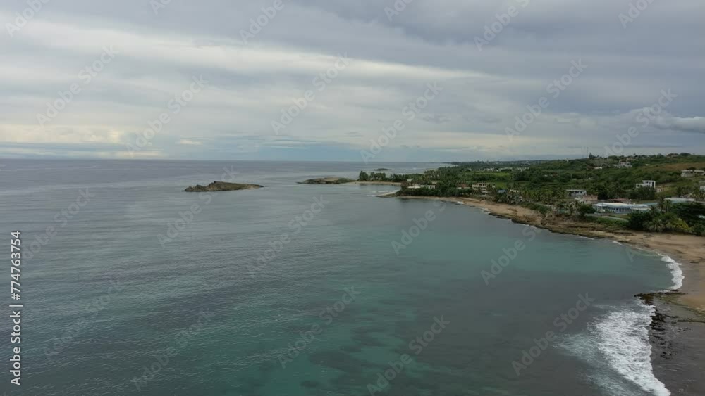 Drone shot of Almendros Beach on the north coast of Camuy, Puerto Rico. Drone shot of Almendros Beach on the north coast of Camuy, Puerto Rico.