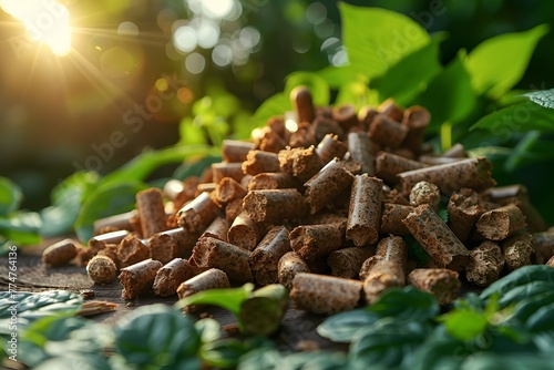 Pile of Wood Pellets on Wooden Table