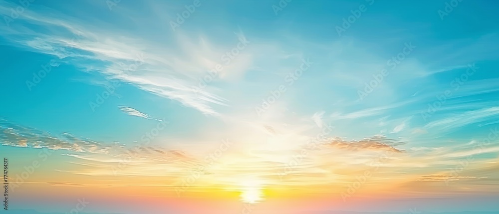 Nature abstract composition on sunset sky. - obrazy, fototapety, plakaty 