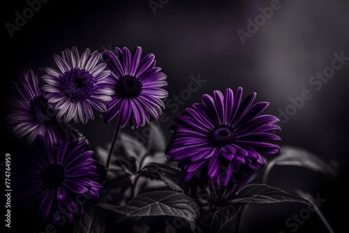 flower on black background © sweba
